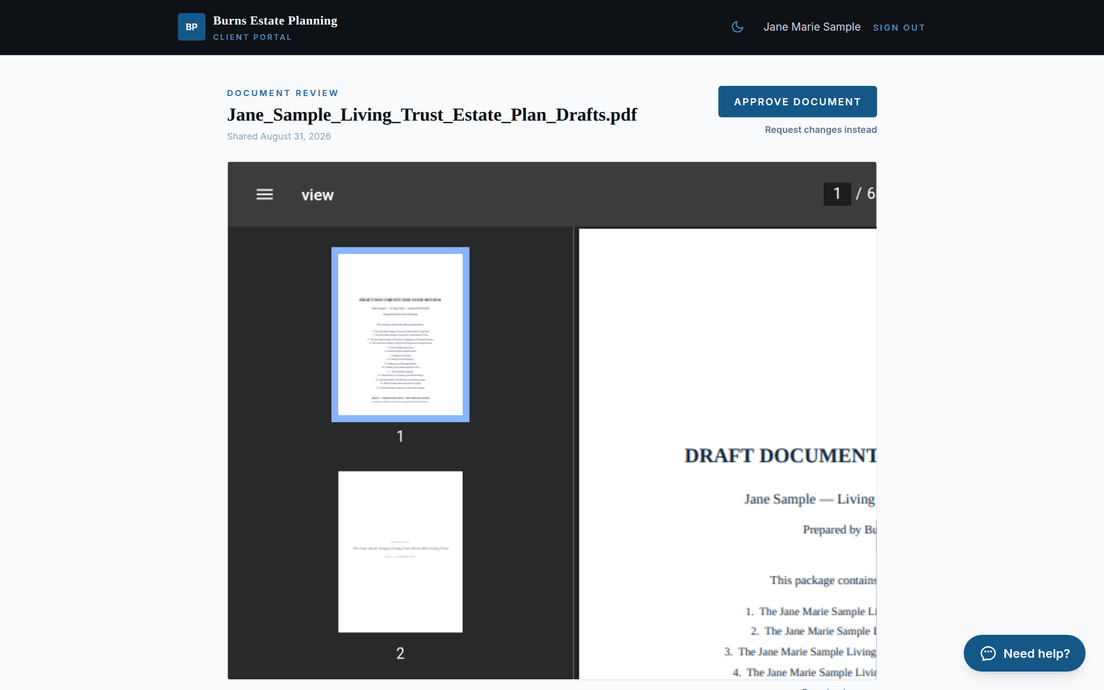 One long, scrollable PDF